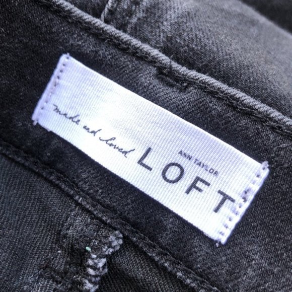 LIKE NEW ANN TAYLOR MODERN SKINNY BLACK JEANS 0/25x30 ⭐️ - Picture 3 of 14